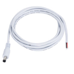 Alternative view of GLOBOSTAR® STRIPDC 70747 Ταχυσύνδεσμος DC Jack 5.5x2.1mm Αρσενικός IP20 - Λευκό - Μ200 x Π2.1 x Υ2.1cm
