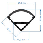 GLOBOSTAR® ALP-CORNER LINEO 70816-3M Επιφανειακό Γωνιακό Προφίλ Αλουμινίου με Μαύρο Φιμέ Πατητό Κάλυμμα για Ταινίες LED IP20 – Μαύρο – Μ300 x Π1.6 x Υ1.6cm – Πακέτο 5 Τεμαχίων