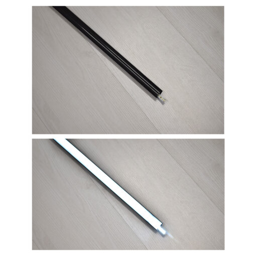 GLOBOSTAR® ALP-CORNER LINEO 70816-3M Επιφανειακό Γωνιακό Προφίλ Αλουμινίου με Μαύρο Φιμέ Πατητό Κάλυμμα για Ταινίες LED IP20 – Μαύρο – Μ300 x Π1.6 x Υ1.6cm – Πακέτο 5 Τεμαχίων