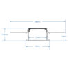 GloboStar® PLASTERBOARD-PROFILE 70820-3M Προφίλ Αλουμινίου – Βάση & Ψύκτρα Ταινίας LED με Μαύρο Φιμέ Κάλυμμα – Χωνευτή Χρήση σε Γυψοσανίδα – Trimless – Πατητό Κάλυμμα – Ασημί – 3 Μέτρα – Πακέτο 5 Τεμαχίων – Μ300 x Π6.7 x Υ1.4cm