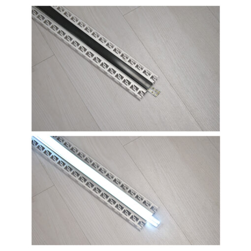 GloboStar® PLASTERBOARD-PROFILE 70820-3M Προφίλ Αλουμινίου – Βάση & Ψύκτρα Ταινίας LED με Μαύρο Φιμέ Κάλυμμα – Χωνευτή Χρήση σε Γυψοσανίδα – Trimless – Πατητό Κάλυμμα – Ασημί – 3 Μέτρα – Πακέτο 5 Τεμαχίων – Μ300 x Π6.7 x Υ1.4cm