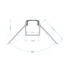 GloboStar® PLASTERBOARD-PROFILE 70822-3M Προφίλ Αλουμινίου – Βάση & Ψύκτρα Ταινίας LED με Μαύρο Φιμέ Κάλυμμα – Χωνευτή Γωνιακή Χρήση σε Εξωτερική Γωνία Γυψοσανίδας – Trimless – Πατητό Κάλυμμα – Ασημί – 3 Μέτρα – Πακέτο 5 Τεμαχίων – Μ300 x Π4.5 x Υ2cm