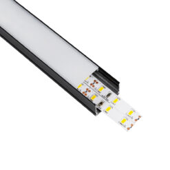 Alternative view of GLOBOSTAR® ALP-LINEAR VEXTA 70825-1M Επιφανειακό Προφίλ Αλουμινίου με Λευκό Γαλακτερό Πατητό Κάλυμμα για Ταινίες LED IP20 - Μαύρο & Λευκό - Μ100 x Π3 x Υ2cm