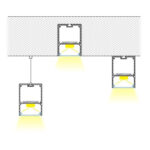 GloboStar® SURFACEPENDANT-PROFILE 70826-3M Προφίλ Αλουμινίου – Βάση & Ψύκτρα Ταινίας LED με Λευκό Γαλακτερό Κάλυμμα – Επιφανειακή & Κρεμαστή Χρήση – Πατητό Κάλυμμα – Ασημί – 3 Μέτρα – Μ300 x Π5 x Υ7cm