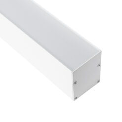 Alternative view of GloboStar® SURFACEPENDANT-PROFILE 70827-1M Προφίλ Αλουμινίου - Βάση & Ψύκτρα Ταινίας LED με Λευκό Γαλακτερό Κάλυμμα - Επιφανειακή & Κρεμαστή Χρήση - Πατητό Κάλυμμα - Λευκό - 1 Μέτρο - Μ100 x Π5 x Υ7cm