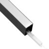 GLOBOSTAR® ALP-LINEAR VERTEX 70828-3M Επιφανειακό Προφίλ Αλουμινίου με Λευκό Γαλακτερό Πατητό Κάλυμμα για Ταινίες LED IP20 – Μαύρο & Λευκό – Μ300 x Π5 x Υ7cm