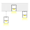 GLOBOSTAR® ALP-LINEAR VERTEX 70828-3M Επιφανειακό Προφίλ Αλουμινίου με Λευκό Γαλακτερό Πατητό Κάλυμμα για Ταινίες LED IP20 – Μαύρο & Λευκό – Μ300 x Π5 x Υ7cm