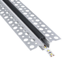 Alternative view of GloboStar® PLASTERBOARD-PROFILE 70839-2M Προφίλ Αλουμινίου - Βάση & Ψύκτρα Ταινίας LED με Μαύρο Φιμέ Κάλυμμα - Χωνευτή Χρήση σε Γυψοσανίδα - Trimless - Πατητό Κάλυμμα - Ασημί - 2 Μέτρα - Πακέτο 5 Τεμαχίων - Μ200 x Π5.6 x Υ1.5cm