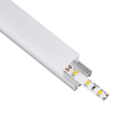 Alternative view of GLOBOSTAR® ALP-LINEAR GLOA 70847-1M Επιφανειακό & Κρεμαστό Προφίλ Αλουμινίου με Λευκό Γαλακτερό Πατητό Κάλυμμα για Ταινίες LED IP20 - Ασημί & Λευκό - Μ100 x Π2.6 x Υ2.3cm