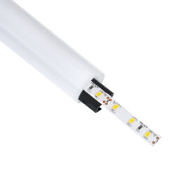 Alternative view of GLOBOSTAR® ALP-ROUND TUBIT 70854-1M Επιφανειακό & Κρεμαστό Προφίλ Αλουμινίου με Λευκό Γαλακτερό Πατητό Κάλυμμα για Ταινίες LED IP20 - Μαύρο & Λευκό - Μ100 x Π3 x Υ3cm