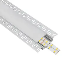 Alternative view of GLOBOSTAR® ALP-PLASTERIN GYPSO 70861-1M Χωνευτό Προφίλ Αλουμινίου Ειδικό για Γυψοσανίδα με Λευκό Γαλακτερό Πατητό Κάλυμμα για Ταινίες LED IP20 - Ασημί & Λευκό - Μ100 x Π7.8 x Υ1.4cm