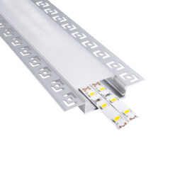 Alternative view of GLOBOSTAR® ALP-PLASTERIN GYPSO 70861-3M Χωνευτό Προφίλ Αλουμινίου Ειδικό για Γυψοσανίδα με Λευκό Γαλακτερό Πατητό Κάλυμμα για Ταινίες LED IP20 - Ασημί & Λευκό - Μ300 x Π7.8 x Υ1.4cm - Πακέτο 5 Τεμαχίων