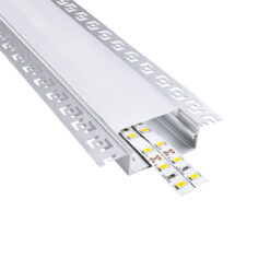 Alternative view of GloboStar® PLASTERBOARD-PROFILE 70862-3M Προφίλ Αλουμινίου - Βάση & Ψύκτρα Ταινίας LED με Λευκό Γαλακτερό Κάλυμμα - Χωνευτή Χρήση σε Γυψοσανίδα - Trimless - Πατητό Κάλυμμα - Ασημί - 3 Μέτρα - Πακέτο 5 Τεμαχίων - Μ300 x Π8.8 x Υ2cm