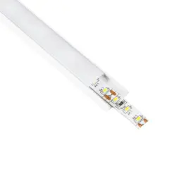 Alternative view of GLOBOSTAR® ALP-LINEAR CURBARIO 70863-1M Επιφανειακό Εύκαμπτο Προφίλ Αλουμινίου με Λευκό Γαλακτερό Πατητό Κάλυμμα για Ταινίες LED IP20 - Λευκό - Μ100 x Π1.8 x Υ0.5cm