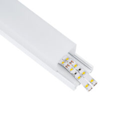 Alternative view of GloboStar® SURFACEPENDANT-PROFILE 70865-1M Προφίλ Αλουμινίου - Βάση & Ψύκτρα Ταινίας LED με Λευκό Γαλακτερό Κάλυμμα - Επιφανειακή & Κρεμαστή Χρήση - Πατητό Κάλυμμα - Λευκό - 1 Μέτρο - Μ100 x Π4.5 x Υ4.2cm