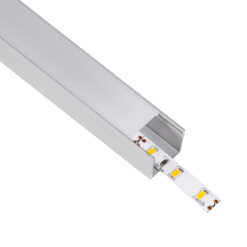 Alternative view of GLOBOSTAR® ALP-LINEAR LIGHTLINE 70867-1M Επιφανειακό Προφίλ Αλουμινίου με Λευκό Γαλακτερό Πατητό Κάλυμμα για Ταινίες LED IP20 - Ασημί & Λευκό - Μ100 x Π2.3 x Υ2cm