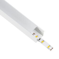 Alternative view of GloboStar® SURFACE-PROFILE 70868-1M Προφίλ Αλουμινίου - Βάση & Ψύκτρα Ταινίας LED με Λευκό Γαλακτερό Κάλυμμα - Επιφανειακή Χρήση - Πατητό Κάλυμμα - Λευκό - 1 Μέτρο - Μ100 x Π2.3 x Υ2cm