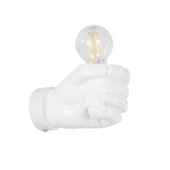 Alternative view of GLOBOSTAR® FIST 01137 Μοντέρνο Φωτιστικό Τοίχου - Απλίκα με Ντουί 1 x E27 AC 220-240V IP20 - Λευκό - Μ15 x Π10 x Υ10cm