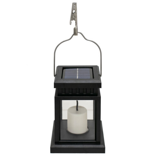 GLOBOSTAR® LANTERNIA 71506 Διακοσμητικό Φαναράκι LED 1W 50lm 180° DC 5V με Φωτοβολταϊκό Panel 5V 0.1W & Επαναφορτιζόμενη Μπαταρία Li-ion 3.2V 120mAh Αδιάβροχο IP65 Ultra Θερμό Λευκό 1600K – Μ9 x Π9 x Υ12.5cm – 1 Χρόνο Εγγύηση
