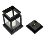 GLOBOSTAR® LANTERNIA 71506 Διακοσμητικό Φαναράκι LED 1W 50lm 180° DC 5V με Φωτοβολταϊκό Panel 5V 0.1W & Επαναφορτιζόμενη Μπαταρία Li-ion 3.2V 120mAh Αδιάβροχο IP65 Ultra Θερμό Λευκό 1600K – Μ9 x Π9 x Υ12.5cm – 1 Χρόνο Εγγύηση