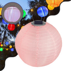 Alternative view of GloboStar® 71595 Αυτόνομο Ηλιακό Φωτιστικό Υφασμάτινη Ροζ Μπάλα Φ30cm LED SMD 1W 100lm με Ενσωματωμένη Μπαταρία 1200mAh - Φωτοβολταϊκό Πάνελ με Αισθητήρα Ημέρας-Νύχτας Αδιάβροχο IP65 Ψυχρό Λευκό 6000K
