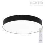 OLAF LED Φωτιστικό Οροφής 72W 6100 lm 3000K–6500K Dimmable με Τηλεχειριστήριο Μαύρο – Lightex 725RL0003034