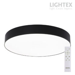 OLAF LED Φωτιστικό Οροφής 72W 6100 lm 3000K–6500K Dimmable με Τηλεχειριστήριο Μαύρο – Lightex 725RL0003034