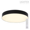 OLAF LED Φωτιστικό Οροφής 72W 6100 lm 3000K–6500K Dimmable με Τηλεχειριστήριο Μαύρο – Lightex 725RL0003034