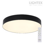 OLAF LED Φωτιστικό Οροφής 72W 6100 lm 3000K–6500K Dimmable με Τηλεχειριστήριο Μαύρο – Lightex 725RL0003034