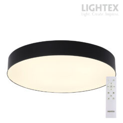 OLAF LED Φωτιστικό Οροφής 72W 6100 lm 3000K–6500K Dimmable με Τηλεχειριστήριο Μαύρο – Lightex 725RL0003034