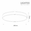 OLAF LED Φωτιστικό Οροφής 72W 6100 lm 3000K–6500K Dimmable με Τηλεχειριστήριο Μαύρο – Lightex 725RL0003034