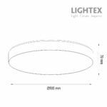OLAF LED Φωτιστικό Οροφής 72W 6100 lm 3000K–6500K Dimmable με Τηλεχειριστήριο Μαύρο – Lightex 725RL0003034