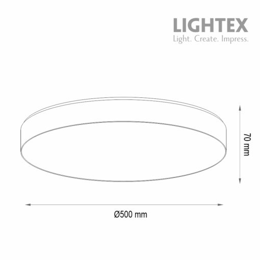 OLAF LED Φωτιστικό Οροφής 72W 6100 lm 3000K–6500K Dimmable με Τηλεχειριστήριο Μαύρο – Lightex 725RL0003034