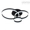 CATERINA LED Φωτιστικό Οροφής 60W 3220 lm 3000K–6500K με Τηλεχειριστήριο Μαύρο – Lightex 727RL0000136