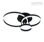 CATERINA LED Φωτιστικό Οροφής 60W 3220 lm 3000K–6500K με Τηλεχειριστήριο Μαύρο – Lightex 727RL0000136