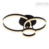 CATERINA LED Φωτιστικό Οροφής 60W 3220 lm 3000K–6500K με Τηλεχειριστήριο Μαύρο – Lightex 727RL0000136