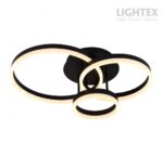 CATERINA LED Φωτιστικό Οροφής 60W 3220 lm 3000K–6500K με Τηλεχειριστήριο Μαύρο – Lightex 727RL0000136