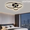 CATERINA LED Φωτιστικό Οροφής 60W 3220 lm 3000K–6500K με Τηλεχειριστήριο Μαύρο – Lightex 727RL0000136