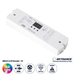 GloboStar® 73142 DS-L SKYDANCE DC RF 2.4Ghz DMX512 to SPI Decoder DC 5-24V - IP20 Μ17 x Π5 x Υ2.5cm - 5 Χρόνια Εγγύηση