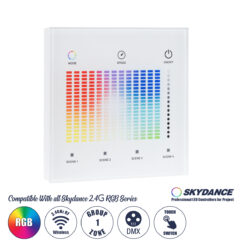 GloboStar® 73152 T13-S SKYDANCE Ασύρματο DMX512 Επιτοίχιο Χειριστήριο RF 2.4Ghz 1 Group για όλα τα SKYDANCE DMX512 Controller AC 100-240V Max 0.1A - IP20 Μ8.5 x Μ8.5 x Π8.5 x Υ3.5cm - 5 Χρόνια Εγγύηση