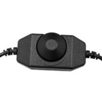 GLOBOSTAR® DIMMERANO 73306 Διακόπτης On/Off & Dimming με 1 x 5A 120W Κανάλι DC 12-24V 5A 120W Max IP20 – Μαύρο – Μ25 x Π3.2 x Υ3.3cm – 2 Χρόνια Εγγύηση