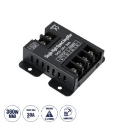 GLOBOSTAR® AMPLIFIER 73396 DC Ενισχυτής Ισχύος & Σήματος Υψηλής Ταχύτητας με 1 x 30A 360W Κανάλια DC 5-24V 30A 360W Max IP20 - Μ6.3 x Π6.7 x Υ2cm - 3 Χρόνια Εγγύηση