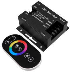 GLOBOSTAR® RGBCONTROLLER 73406 Dimmer / Controller με RF Ασύρματο Χειριστήριο με 3 x 6A 180W Κανάλια DC 12-24V 18A 432W Max IP20 - RF2.4Ghz - Μ8.3 x Π8.1 x Υ3.3cm - 2 Χρόνια Εγγύηση