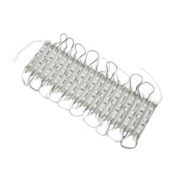 GLOBOSTAR® MODULARI 73703 Module LED 0.8W 64lm 120° DC 12V Αδιάβροχο IP65 3 x SMD5050 Chip Κόκκινο Dimmable – Μ8.6 x Π1.2 x Υ0.5cm – Πακέτο 20 Τεμαχίων – 3 Χρόνια Εγγύηση