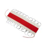 GLOBOSTAR® MODULARI 73703 Module LED 0.8W 64lm 120° DC 12V Αδιάβροχο IP65 3 x SMD5050 Chip Κόκκινο Dimmable – Μ8.6 x Π1.2 x Υ0.5cm – Πακέτο 20 Τεμαχίων – 3 Χρόνια Εγγύηση