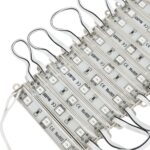 GLOBOSTAR® MODULARI 73703 Module LED 0.8W 64lm 120° DC 12V Αδιάβροχο IP65 3 x SMD5050 Chip Κόκκινο Dimmable – Μ8.6 x Π1.2 x Υ0.5cm – Πακέτο 20 Τεμαχίων – 3 Χρόνια Εγγύηση