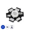 GloboStar® 73753 High Power Star LED - Υψηλής Ισχύος Star LED 3W DC 3.2V Μπλε Φ2 x Υ0.6cm - 2 Χρόνια Εγγύηση