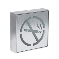 Alternative view of GloboStar® SENSATI 75652 Φωτιστικό Τοίχου Ένδειξης NO SMOKING LED 1W AC 220-240V IP20 - Σώμα Αλουμινίου - Μ11 x Π11 x Υ3cm - Κόκκινο