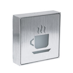 Alternative view of GloboStar® SENSATI 75661 Φωτιστικό Τοίχου Ένδειξης HOT COFFEE LED 1W AC 220-240V IP20 - Σώμα Αλουμινίου - Μ11 x Π11 x Υ3cm - Πορτοκαλί