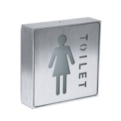 Alternative view of GloboStar® SENSATI 75655 Φωτιστικό Τοίχου Ένδειξης TOILET WOMAN LED 1W AC 220-240V IP20 - Σώμα Αλουμινίου - Μ11 x Π11 x Υ3cm - Κόκκινο
